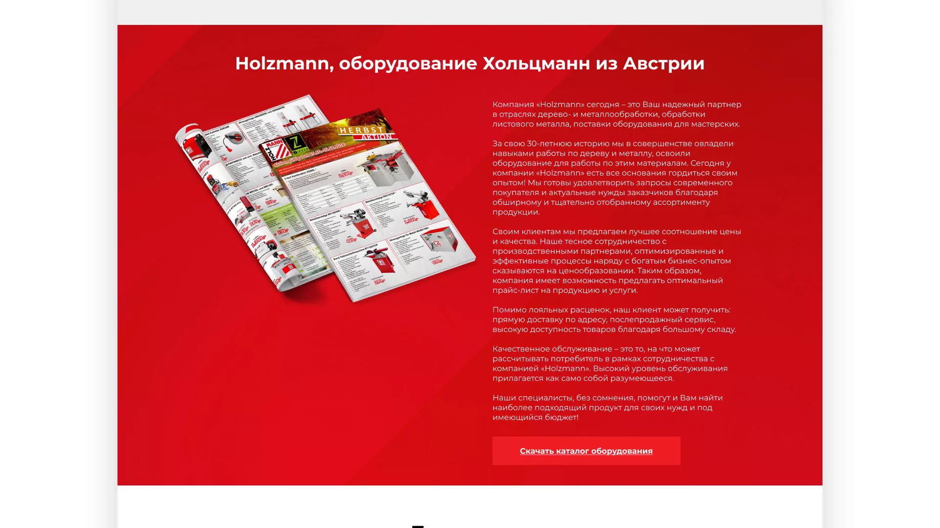 Создание сайта компании «HOLZMANN Maschinen GmbH» в Междуреченске